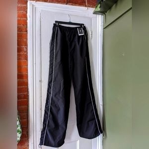 Track Pants Women Piping Detail Wide Leg Baggy Pants Y2K Elastic Waist